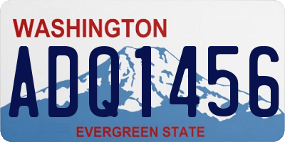 WA license plate ADQ1456