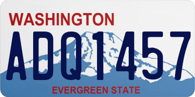WA license plate ADQ1457
