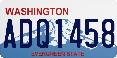WA license plate ADQ1458