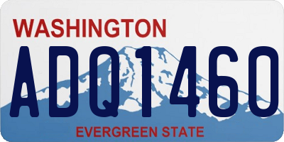 WA license plate ADQ1460