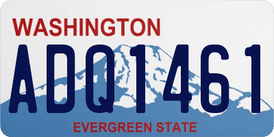 WA license plate ADQ1461