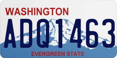 WA license plate ADQ1463