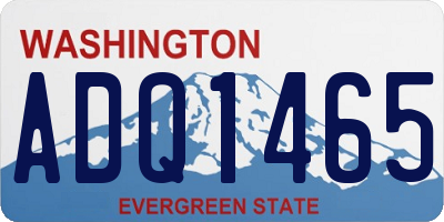 WA license plate ADQ1465