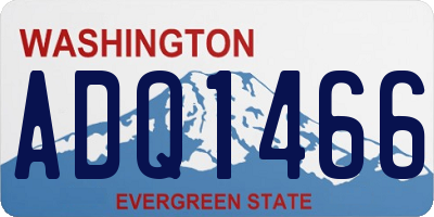 WA license plate ADQ1466
