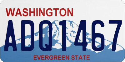 WA license plate ADQ1467