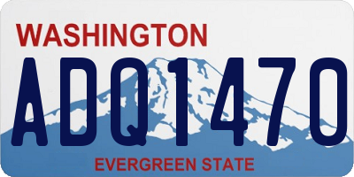 WA license plate ADQ1470