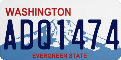 WA license plate ADQ1474
