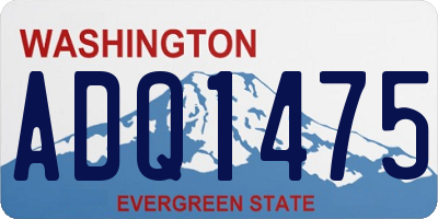 WA license plate ADQ1475