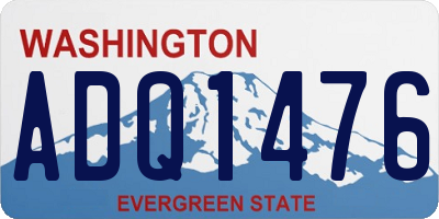 WA license plate ADQ1476
