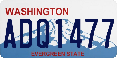 WA license plate ADQ1477