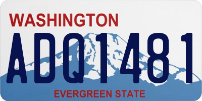 WA license plate ADQ1481