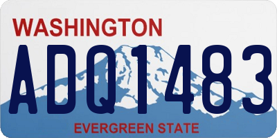 WA license plate ADQ1483