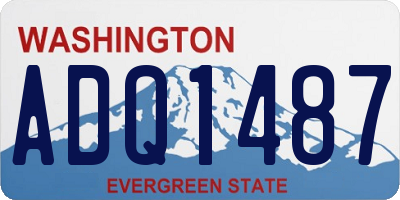 WA license plate ADQ1487