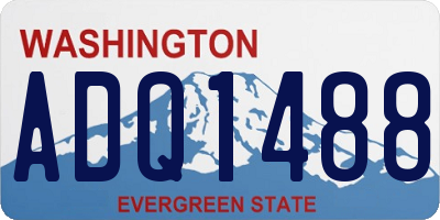 WA license plate ADQ1488