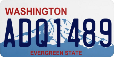 WA license plate ADQ1489