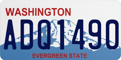 WA license plate ADQ1490