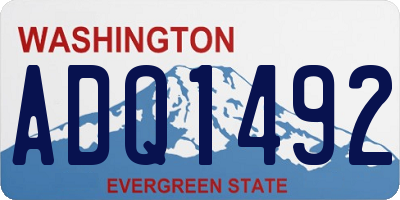 WA license plate ADQ1492