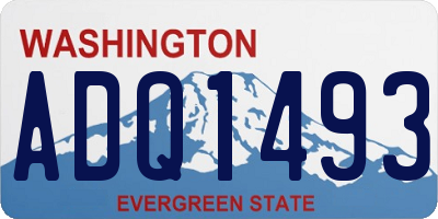 WA license plate ADQ1493