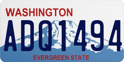 WA license plate ADQ1494