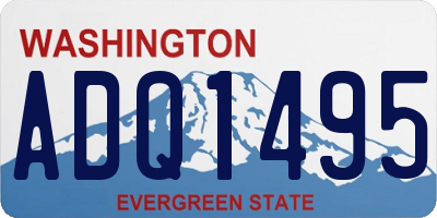 WA license plate ADQ1495