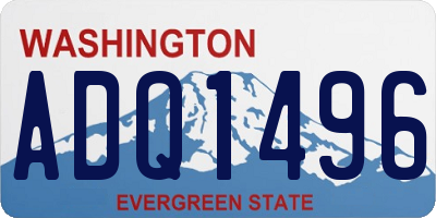 WA license plate ADQ1496