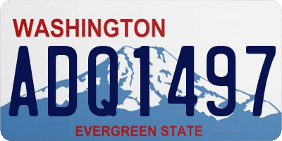 WA license plate ADQ1497