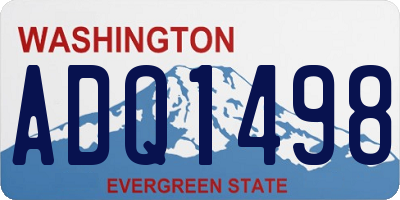 WA license plate ADQ1498