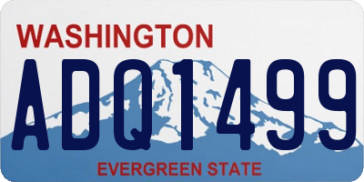 WA license plate ADQ1499