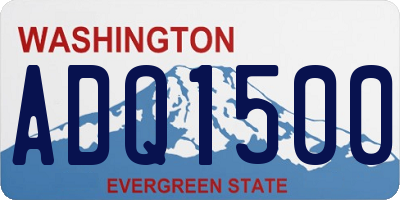 WA license plate ADQ1500