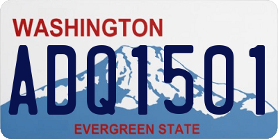WA license plate ADQ1501