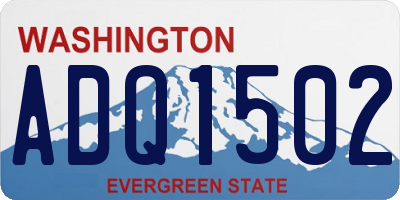 WA license plate ADQ1502
