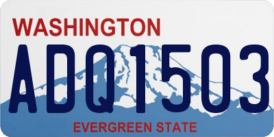 WA license plate ADQ1503