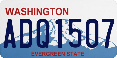 WA license plate ADQ1507