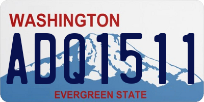 WA license plate ADQ1511