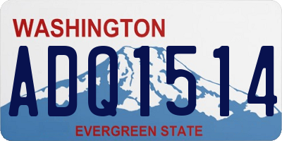 WA license plate ADQ1514