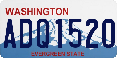 WA license plate ADQ1520