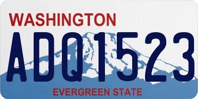 WA license plate ADQ1523