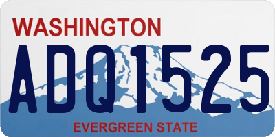 WA license plate ADQ1525