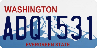 WA license plate ADQ1531