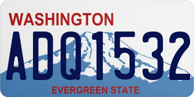 WA license plate ADQ1532