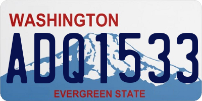 WA license plate ADQ1533