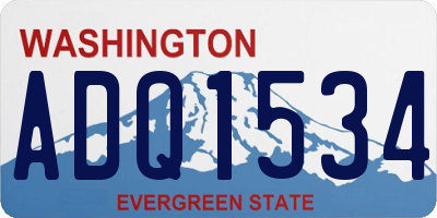 WA license plate ADQ1534