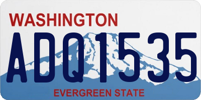 WA license plate ADQ1535