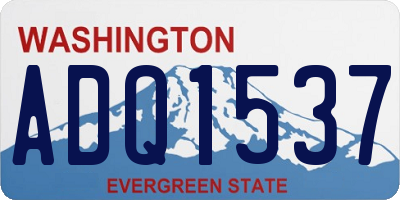 WA license plate ADQ1537