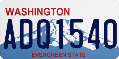 WA license plate ADQ1540