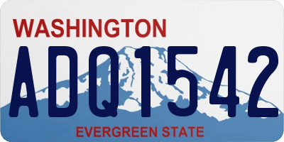 WA license plate ADQ1542