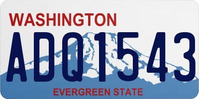 WA license plate ADQ1543