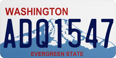 WA license plate ADQ1547