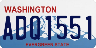 WA license plate ADQ1551