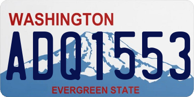 WA license plate ADQ1553